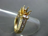 ESTATE 1.26CT BAGUETTE & PRINCESS DIAMOND 14K Y SEMI MOUNT ENGAGEMENT RING #1544