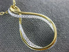 ESTATE LARGE .44CT DIAMOND 18KT 2 TONE GOLD LOVE KNOT TEAR DROP INFINITY PENDANT