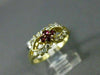 ANTIQUE .50CT DIAMOND & AAA RUBY 14KT YELLOW GOLD LOVE KNOT FILIGREE RING #21314