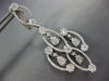 ESTATE 2.86CT DIAMOND 18K WHITE GOLD 3D MULTI FLOWER CHANDELIER HANGING EARRINGS