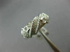ESTATE .34CT ROUND DIAMOND 18KT WHITE GOLD 3D DOUBLE STAR ROPE LOVE FUN RING