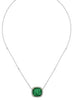 LARGE 17.31CT DIAMOND & AAA EMERALD 18KT 2 TONE GOLD 3D CUSHION & ROUND NECKLACE