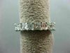 LARGE 5.75CT PRINCESS & BAGUETTE DIAMOND 14K WHITE GOLD 3D ETERNITY WEDDING RING