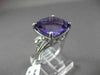 ANTIQUE 9.66CT DIAMOND & AAA AMETHYST 14K WHITE GOLD 3D FILIGREE ENGAGEMENT RING