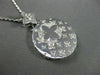ANTIQUE 1.15CT DIAMOND 14K WHITE GOLD CROSS 3D CIRCULAR STAR BURST PENDANT 17742