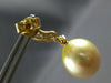 ESTATE LARGE .6CT DIAMOND & AAA GOLDEN SOUTH SEA PEARL 18K YELLOW GOLD CHANNEL EARRINGS