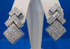4CTW DIAMOND PRINCESS 14KT WHITE GOLD INVISIBLE EARRINGS 12CT LOOK F/G VVS #682