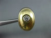 ESTATE LARGE .24CT DIAMOND 14KT 2 TONE GOLD OVAL SOLITAIRE CLIP ON EARRINGS #708