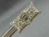 ESTATE .54CT DIAMOND 14K YELLOW GOLD SQUARE CLUSTER FILIGREE SCREW BACK EARRINGS