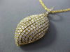 ESTATE LARGE 1.39CT DIAMOND 18KT YELLOW GOLD 3D MULTI ROW MARQUISE SHAPE PENDANT