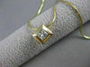 ESTATE PRINCESS DIAMOND ETOILE SOLITAIRE 14K GOLD FLOATING NECKLACE G VVS #14290