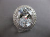 EXTRA LARGE 7.12CT DIAMOND & AAA AQUAMARINE 18KT WHITE GOLD OVAL ENGAGEMENT RING