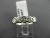 ESTATE 1CT DIAMOND 18KT WHITE GOLD 5 STONE BEZEL WEDDING ANNIVERSARY RING #4453