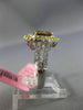 GIA LARGE 2.22CT MULTI COLOR DIAMOND 18K 2 TONE GOLD DOUBLE HALO ENGAGEMENT RING