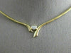 ESTATE .40CT DIAMOND 14KT GOLD 3D SOLITAIRE FANCY LOVE EMBRACE NECKLACE #14981