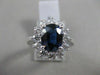 ESTATE 3.68CTW DIAMOND SAPPHIRE 14KT WHITE GOLD DIANA CLUSTER RING F/G VS