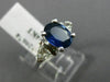 2.0CT TRILLION DIAMOND & AAA SAPPHIRE 14KT WHITE GOLD OVAL ENGAGEMENT RING 20674