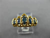 ANTIQUE 1.60CT SAPPHIRE 14KT YELLOW GOLD GRADUATING MARQUISE PYRAMID RING #22654