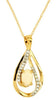 .38CT DIAMOND & AAA OPAL 14KT YELLOW GOLD OVAL & ROUND INFINITY FLOATING PENDANT