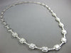 WIDE 5.5CT DIAMOND 18K WHITE GOLD ROUND & BAGUETTE SEMI ETERNITY TENNIS NECKLACE