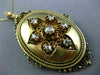 ANTIQUE LARGE 1.0CT ROSE CUT DIAMONDS 14KT YELLOW GOLD VICTORIAN PENDANT #26184