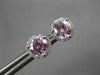 ESTATE 2.1CT DIAMOND & AAA PINK QUARTZ 14K WHITE GOLD HALO MARTINI STUD EARRINGS