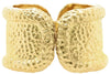 ESTATE EXTRA LARGE 2.5CT DIAMOND 18KT YELLOW GOLD 3D NUGGET CUFF BANGLE BRACELET