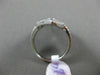 ESTATE WIDE 1.03CT DIAMOND 14KT WHITE GOLD 3D FILIGREE ETOILE DOUBLE HEART RING