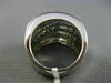 ESTATE LARGE 2.14CT DIAMOND & SAPPHIRE 14KT WHITE GOLD MULTI ROW COCKTAIL RING