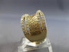 ESTATE WIDE 1.0CT DIAMOND 14KT YELLOW GOLD ROUND CRISS CROSS NUGGET DESIGN RING