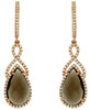 5.50CT DIAMOND & AAA SMOKY TOPAZ 14KT ROSE GOLD INFINITY LOVE HANGING EARRINGS