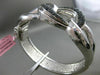ESTATE EXTRA WIDE 1.80CT BLACK DIAMOND 14K WHITE GOLD LOVE KNOT BANGLE BRACELET