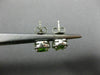 ESTATE 2.04CT DIAMOND & AAA PERIDOT 14KT WHITE GOLD CLASSIC HALO STUD EARRINGS