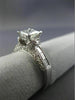 LARGE 1.71CT ROUND PRINCESS & BAGUETTE DIAMOND 14K WHITE GOLD 3D ENGAGEMENT RING