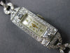 ANTIQUE CHOISI 1.0CT OLD MINE DIAMOND PLATINUM CLASSIC RECTANGULAR WATCH #2218