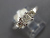 ESTATE .98CT DIAMOND 14KT WHITE GOLD 3D CLASSIC PRINCESS 3 STONE ENGAGEMENT RING