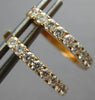 ESTATE .53CT DIAMOND 18KT ROSE GOLD 3D CLASSIC OVAL HUGGIE FUN HANGING EARRINGS