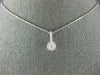 ESTATE .33CT DIAMOND 18KT WHITE GOLD 3D CLUSTER SOLITAIRE HALO FLOATING PENDANT