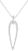 .50CT DIAMOND 14KT WHITE GOLD ROUND GRADUATING OPEN TEAR DROP FLOATING PENDANT