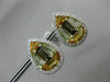 ESTATE .22CT DIAMOND & MULTI GEM 14KT WHITE GOLD 3D PEAR SHAPE CLIP ON EARRINGS