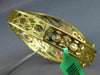 LARGE 32.10CT DIAMOND & AAA MULTI COLOR SAPPHIRE 18K YELLOW GOLD BANGLE BRACELET