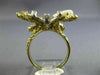 ANTIQUE LARGE 2.30CT DIAMOND & OPAL 14K TWO TONE GOLD HANDCRAFTED BUTTERFLY RING