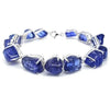 EXTRA LARGE 109.17CT DIAMOND & AAA TANZANITE 18K WHITE GOLD MULTI SHAPE BRACELET