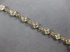 LONG .79CT DIAMOND 14KT YELLOW GOLD CLASSIC BEZEL 9 STONE OVAL LINK FUN BRACELET
