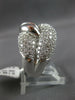 ESTATE LARGE 1.58CT DIAMOND 14KT WHITE GOLD 3D CLASSIC LOVE KNOT FUN RING