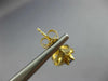 ESTATE 1.36CT DIAMOND PEAR TANZANITE 14K YELLOW GOLD POST FILIGREE EARRINGS 9762