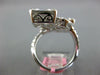 LARGE 3.47CT DIAMOND 18K WHITE GOLD MULTI SHAPE INVISIBLE HEART CRISS CROSS RING