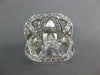 ESTATE LARGE 1.45CT DIAMOND 18KT WHITE GOLD 3D MULTI ROW CRISS CROSS FUN RING