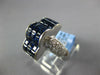 5.02CT DIAMOND &AAA SAPPHIRE 18K WHITE GOLD ROUND &PRINCESS INVISIBLE CROWN RING
