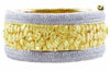 EXTRA LARGE 17.42CT WHITE & FANCY YELLOW DIAMOND 18K 2 TONE GOLD BANGLE BRACELET